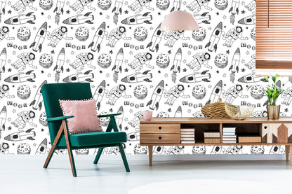 Wallpaper Cosmonauts Among The Stars