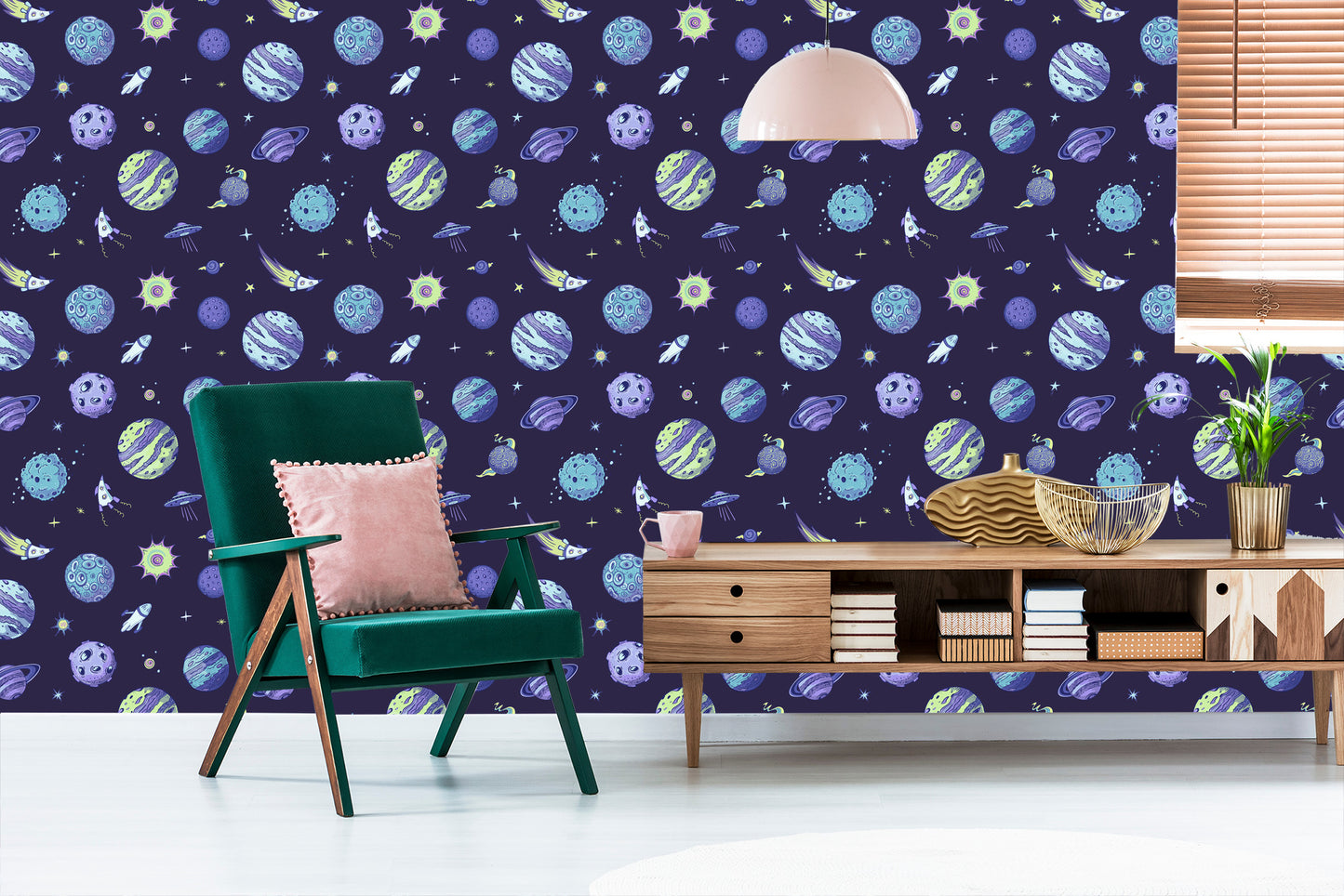 Wallpaper Blue Cosmos And Planets