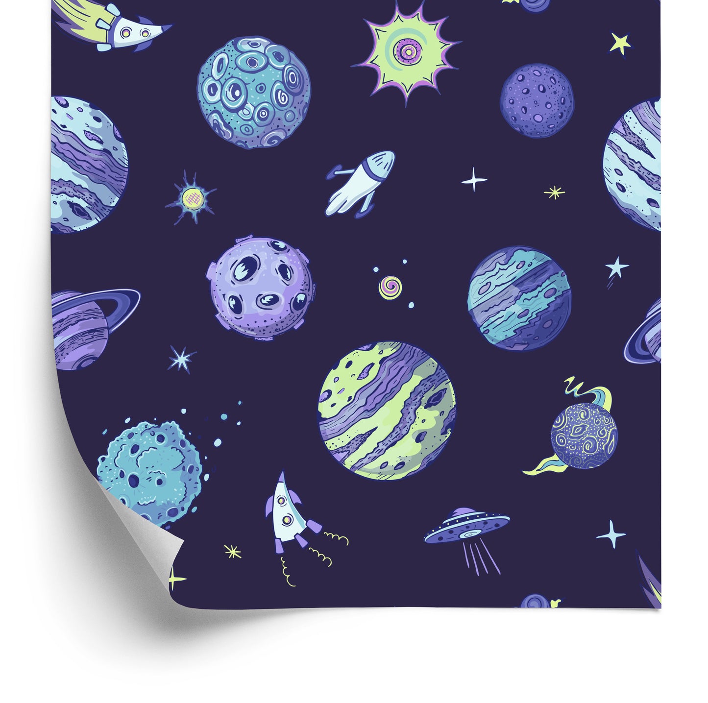 Wallpaper Blue Cosmos And Planets