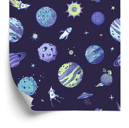 Wallpaper Blue Cosmos And Planets