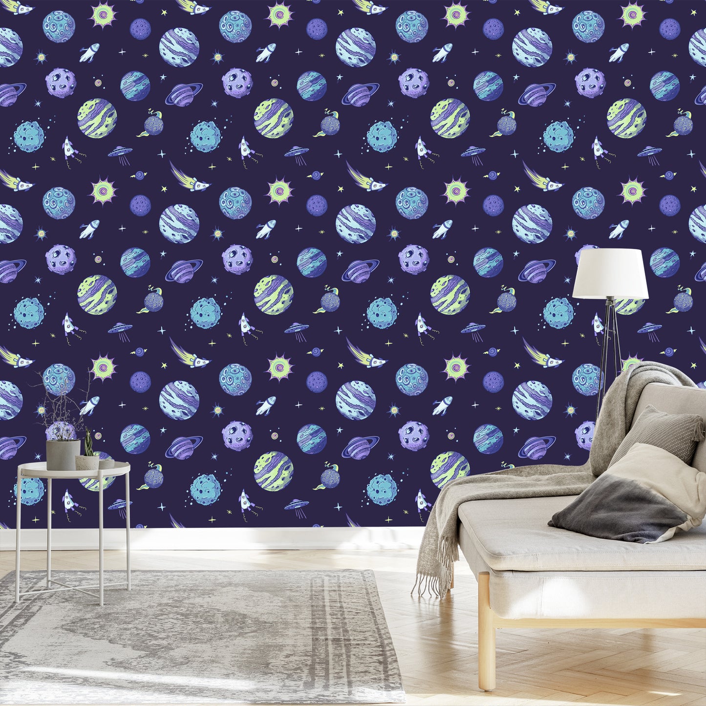 Wallpaper Blue Cosmos And Planets