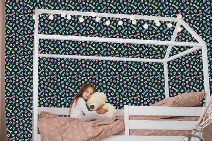 Wallpaper For Children - Colorful Screws And Keys