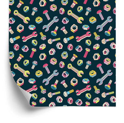 Wallpaper For Children - Colorful Screws And Keys