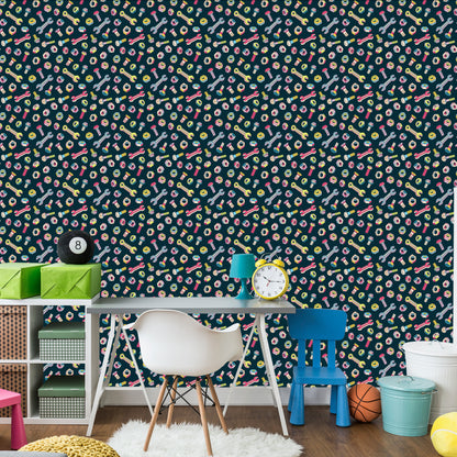 Wallpaper For Children - Colorful Screws And Keys