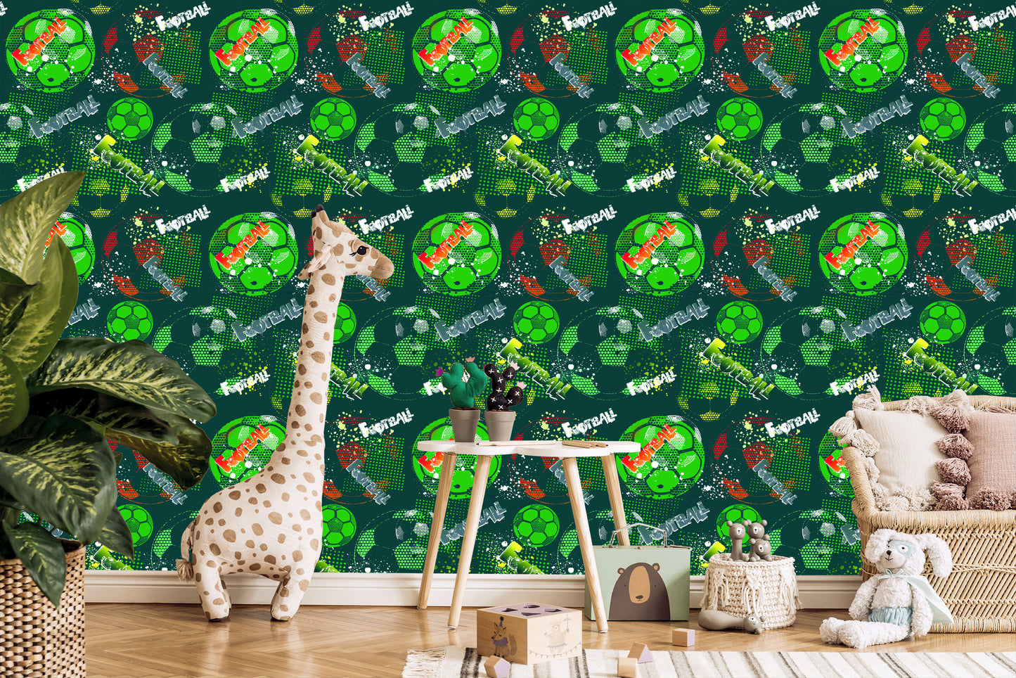 Wallpaper Soccer Sport Boy's Room