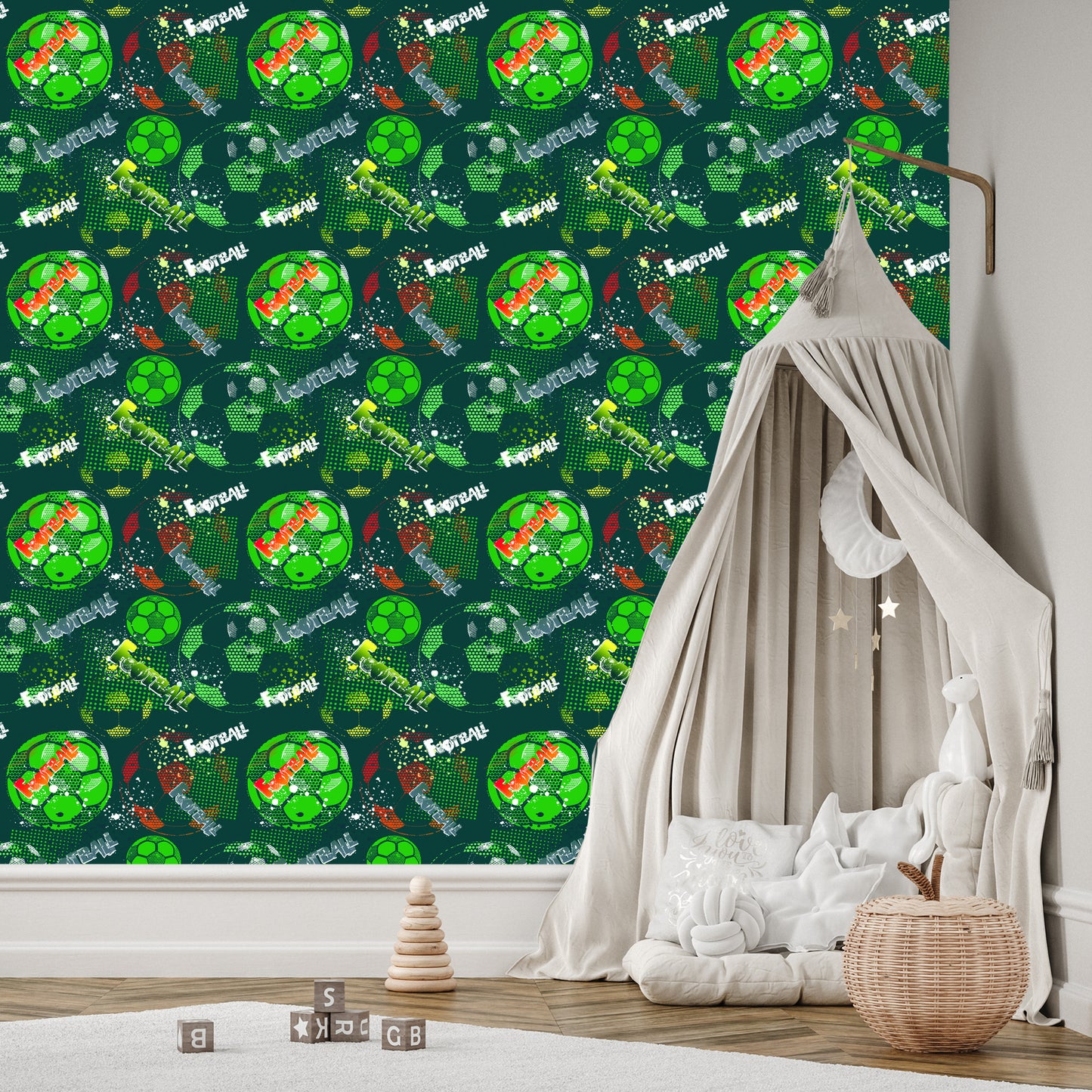 Wallpaper Soccer Sport Boy's Room