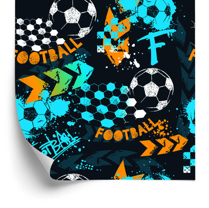 Wallpaper Wall Soccer Ball For Boy's Room