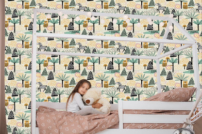 Wallpaper For A Boy, Animals Of A Palm Tree