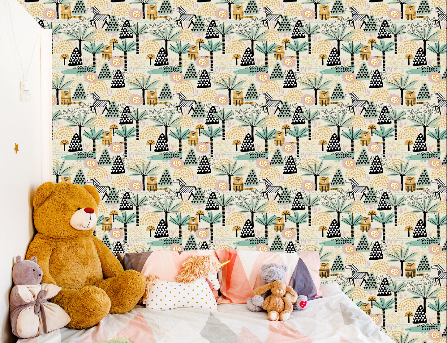 Wallpaper For A Boy, Animals Of A Palm Tree