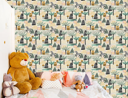 Wallpaper For A Boy, Animals Of A Palm Tree