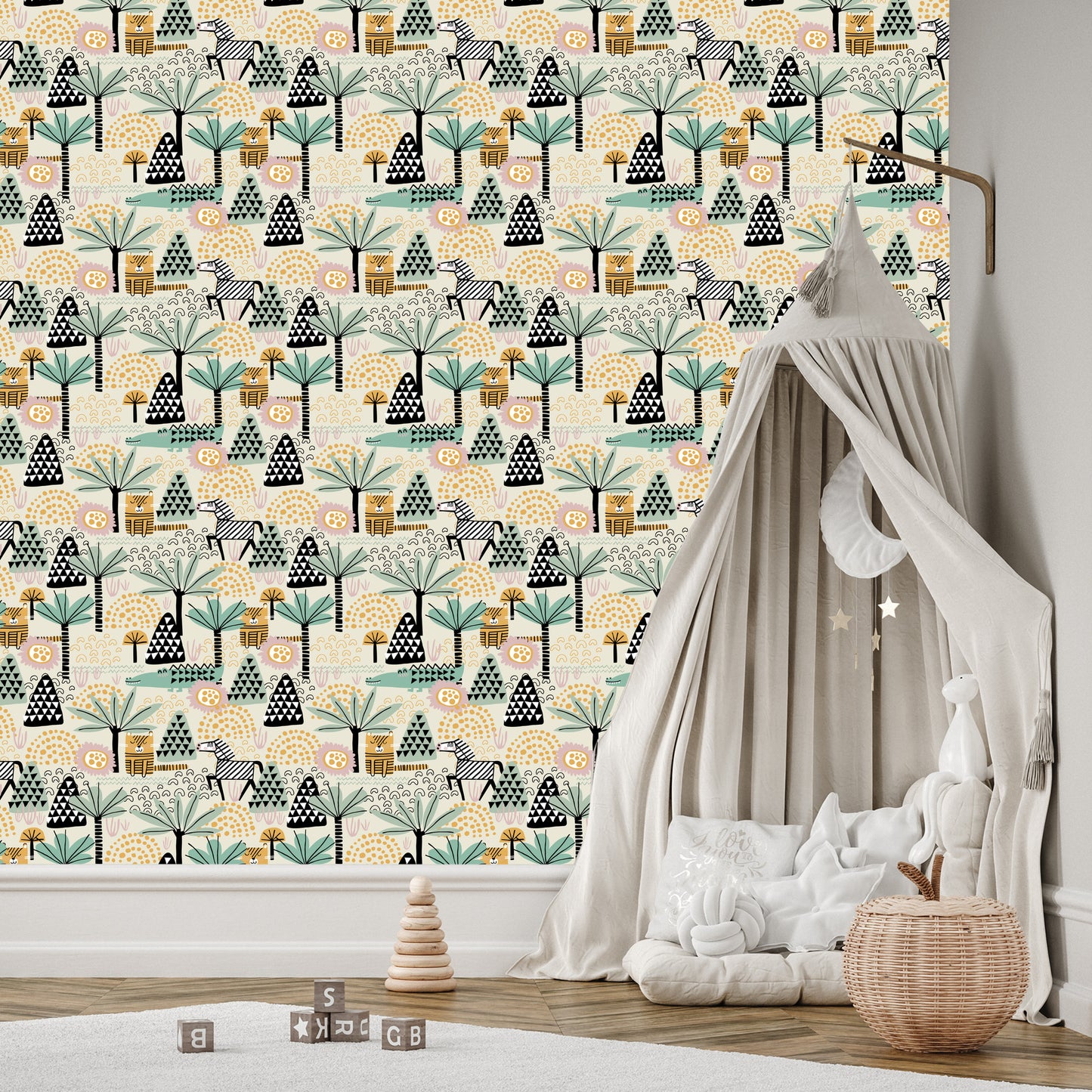 Wallpaper For A Boy, Animals Of A Palm Tree