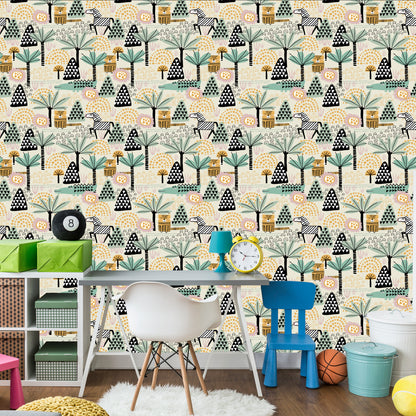 Wallpaper For A Boy, Animals Of A Palm Tree