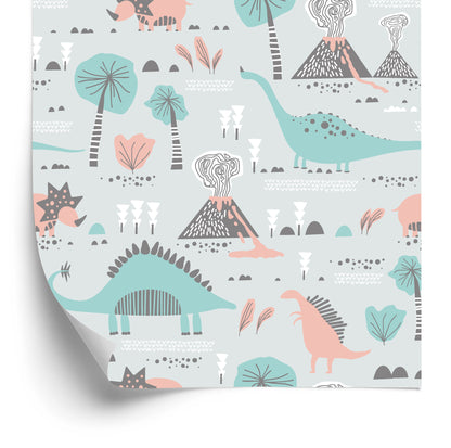 Wallpaper For Children. Dinosaurs. Plants, Trees. Nature