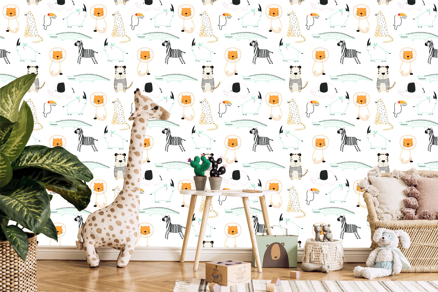 Wallpaper Animals Birds Lions For Boy's Room