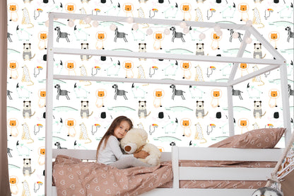 Wallpaper Animals Birds Lions For Boy's Room