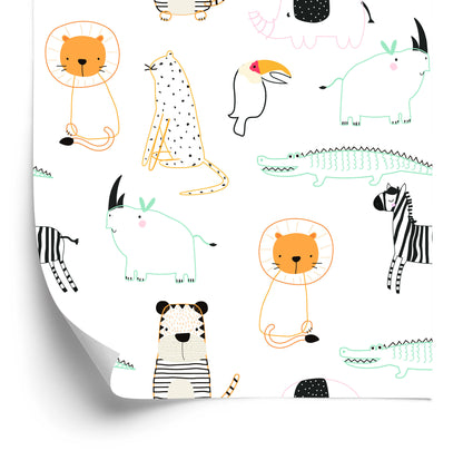 Wallpaper Animals Birds Lions For Boy's Room