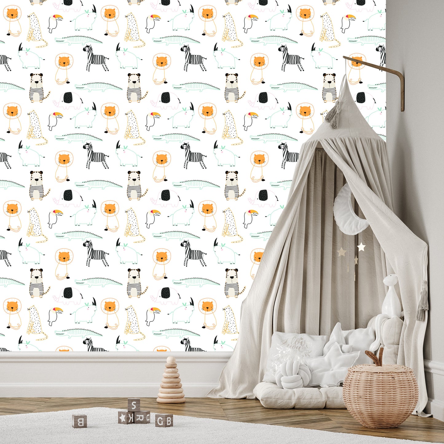 Wallpaper Animals Birds Lions For Boy's Room