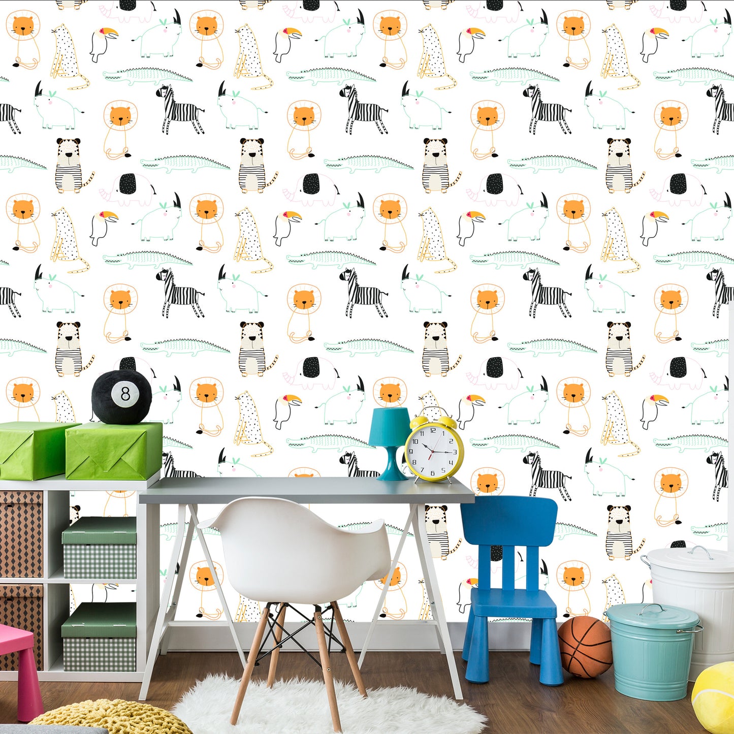 Wallpaper Animals Birds Lions For Boy's Room