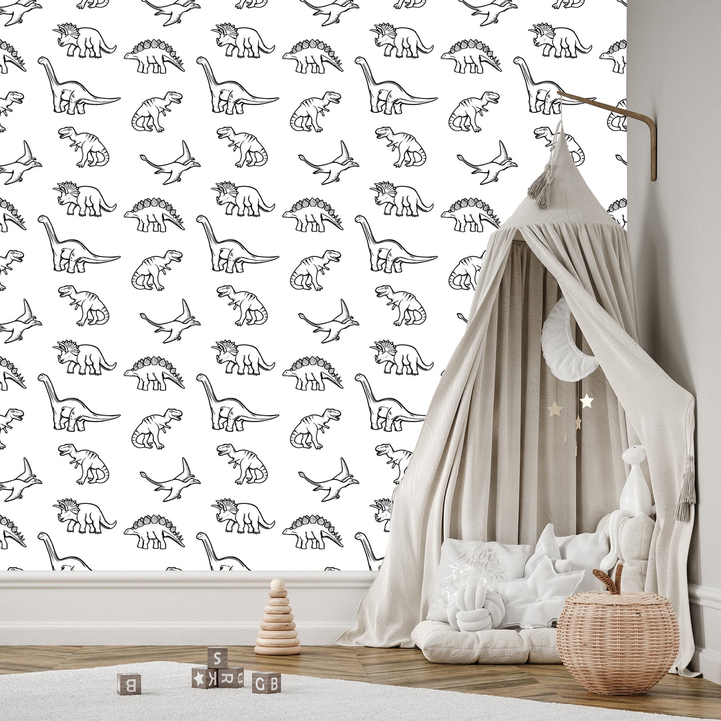 Wallpaper For Children With Dinosaurs Animals