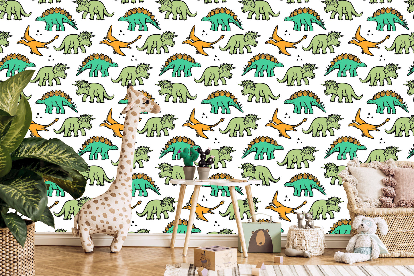Wallpaper The Colorful Dinosaurs For Children