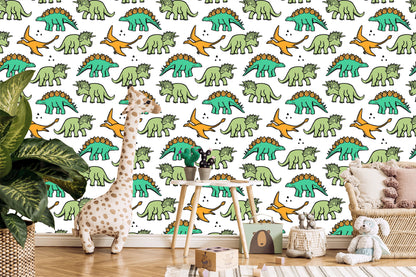 Wallpaper The Colorful Dinosaurs For Children