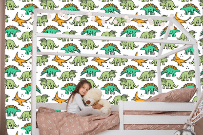 Wallpaper The Colorful Dinosaurs For Children