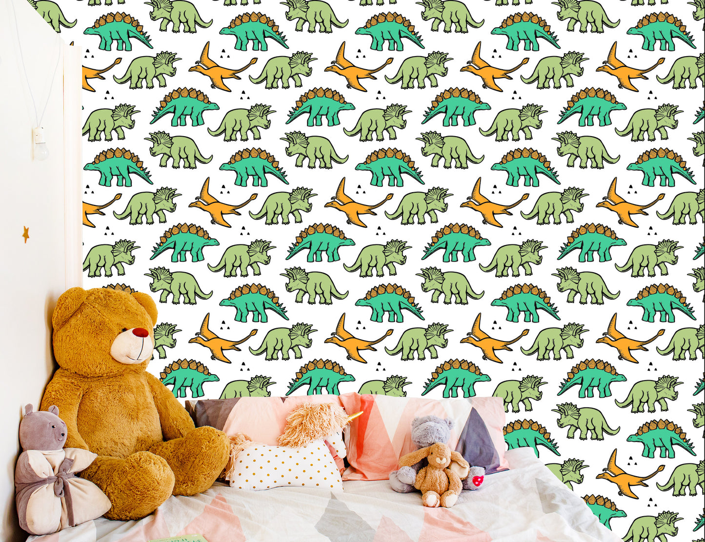 Wallpaper The Colorful Dinosaurs For Children