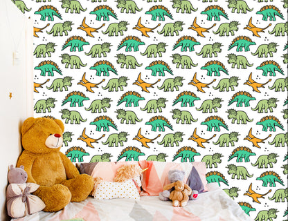 Wallpaper The Colorful Dinosaurs For Children
