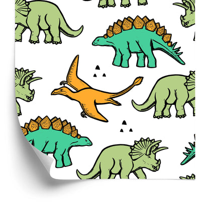 Wallpaper The Colorful Dinosaurs For Children
