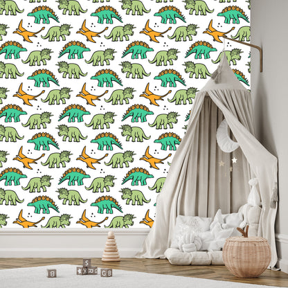 Wallpaper The Colorful Dinosaurs For Children