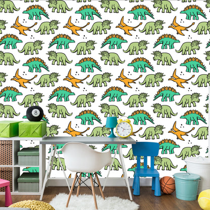 Wallpaper The Colorful Dinosaurs For Children