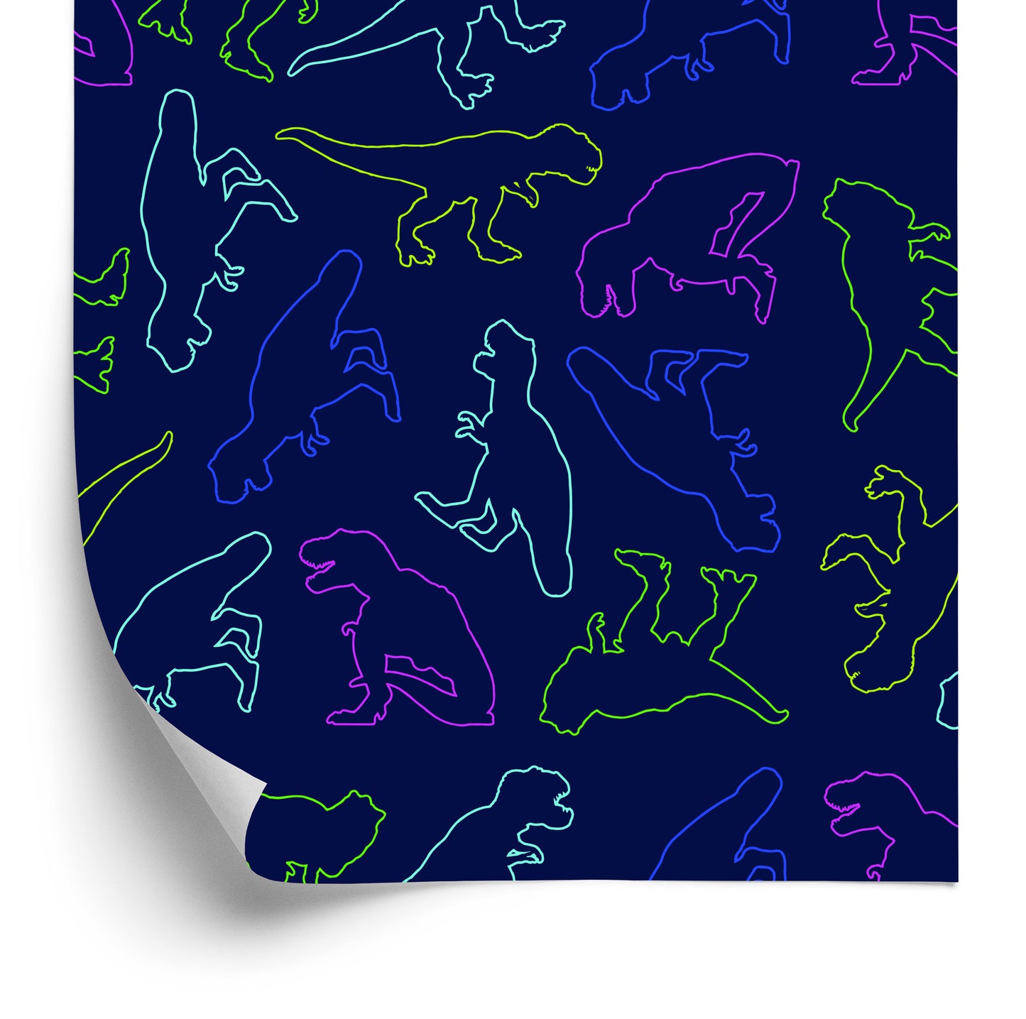 Wallpaper The Colorful Dinosaurs For A Baby's Room