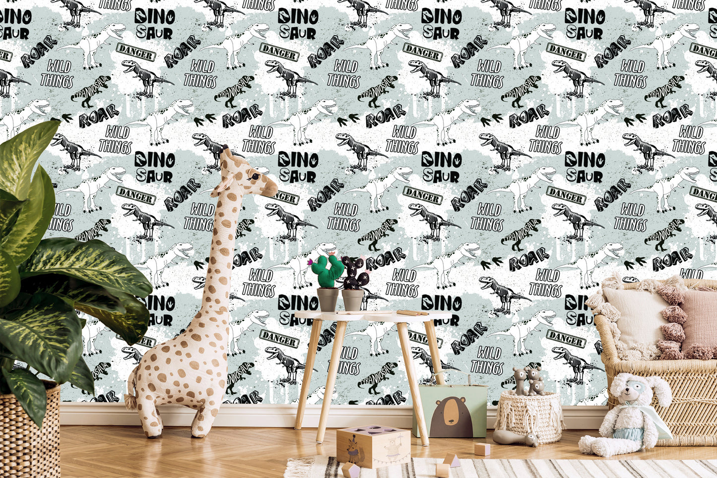 Wallpaper The Dinosaurs Animals For The Baby's Room