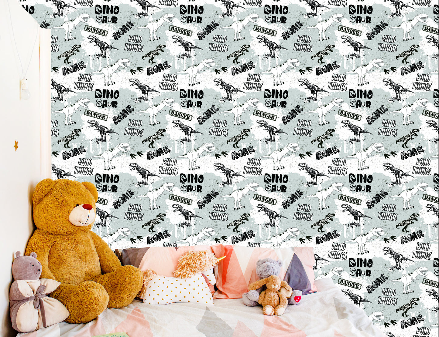 Wallpaper The Dinosaurs Animals For The Baby's Room