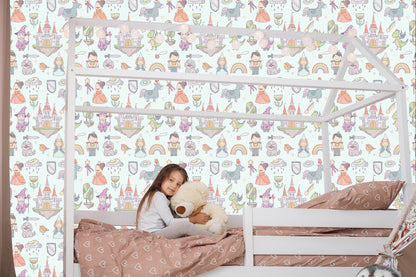 Wallpaper Children's Fairy Tale, Fairies, Dragons, Dogs