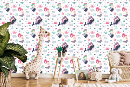 Wallpaper Mermaid's Fairy-Tale Children's Room
