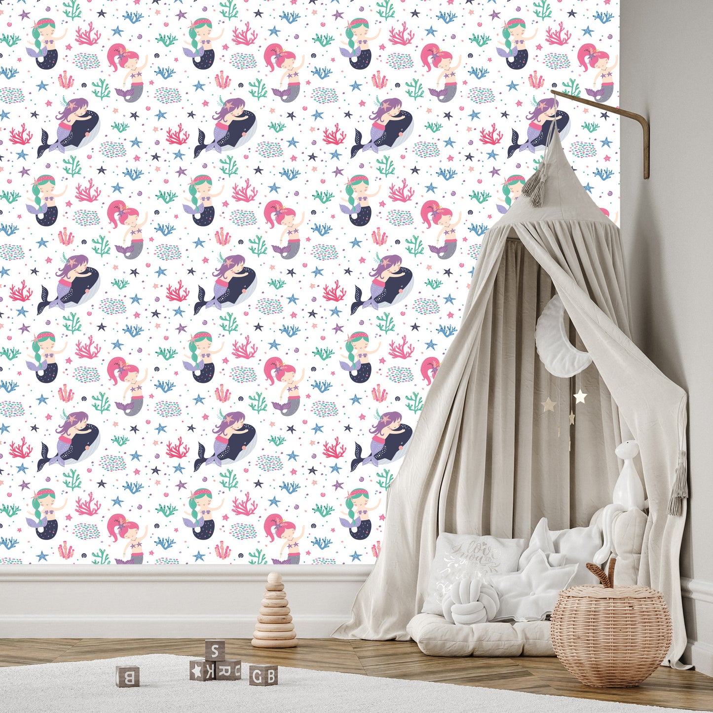 Wallpaper Mermaid's Fairy-Tale Children's Room
