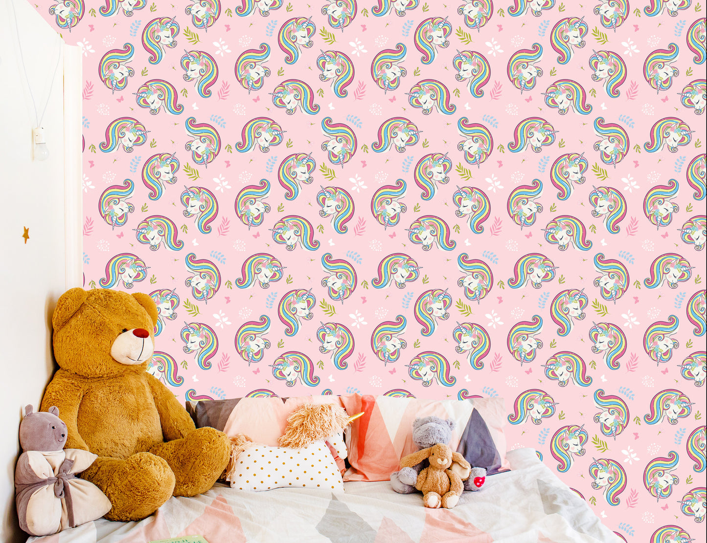 Wallpaper Fairy-Tale Plants For Children. Unicorns