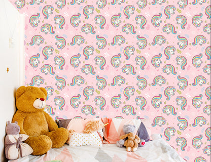 Wallpaper Fairy-Tale Plants For Children. Unicorns