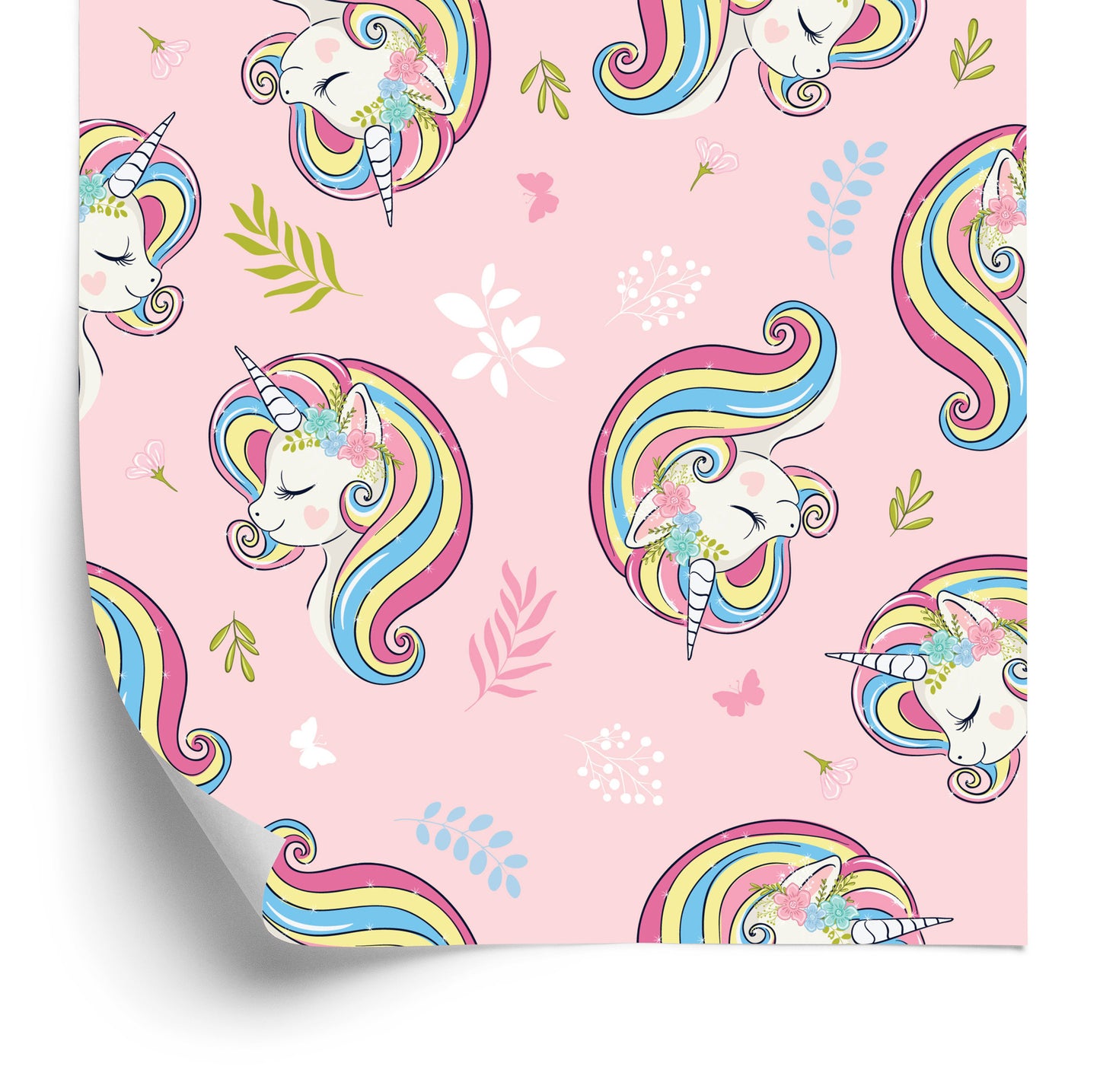 Wallpaper Fairy-Tale Plants For Children. Unicorns