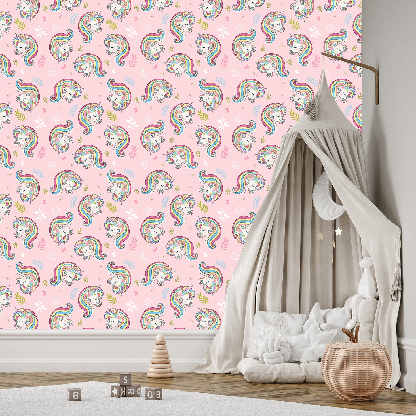Wallpaper Fairy-Tale Plants For Children. Unicorns