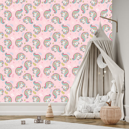 Wallpaper Fairy-Tale Plants For Children. Unicorns