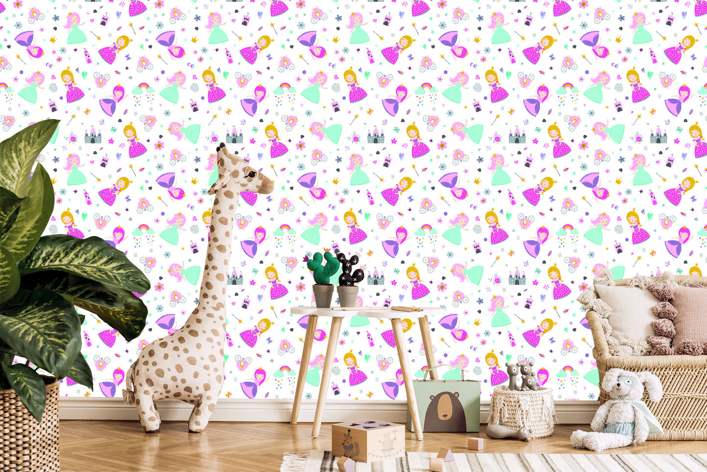 Wallpaper Fairytale Princess Flowers For Girl