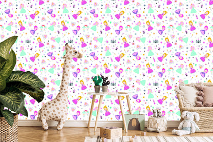 Wallpaper Fairytale Princess Flowers For Girl