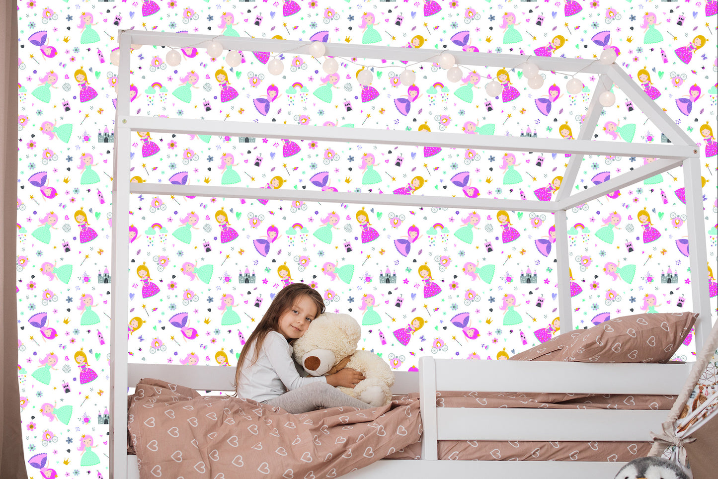 Wallpaper Fairytale Princess Flowers For Girl