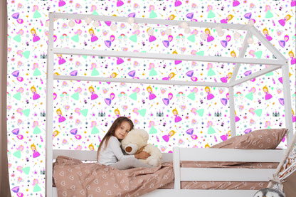 Wallpaper Fairytale Princess Flowers For Girl