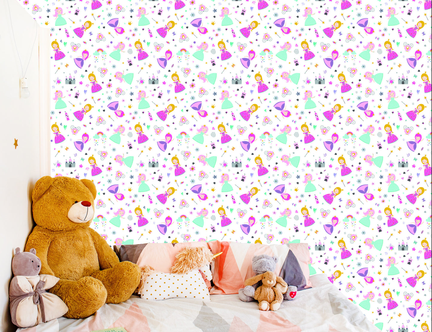 Wallpaper Fairytale Princess Flowers For Girl