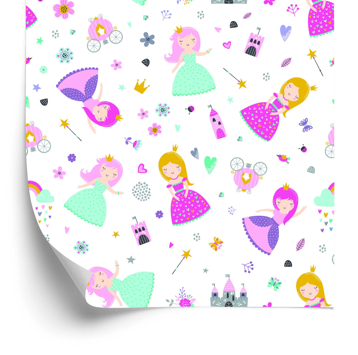 Wallpaper Fairytale Princess Flowers For Girl