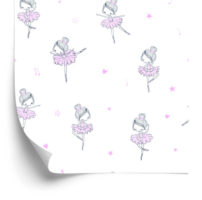 Wallpaper For Girls, Ballerinas, Hearts, Stars
