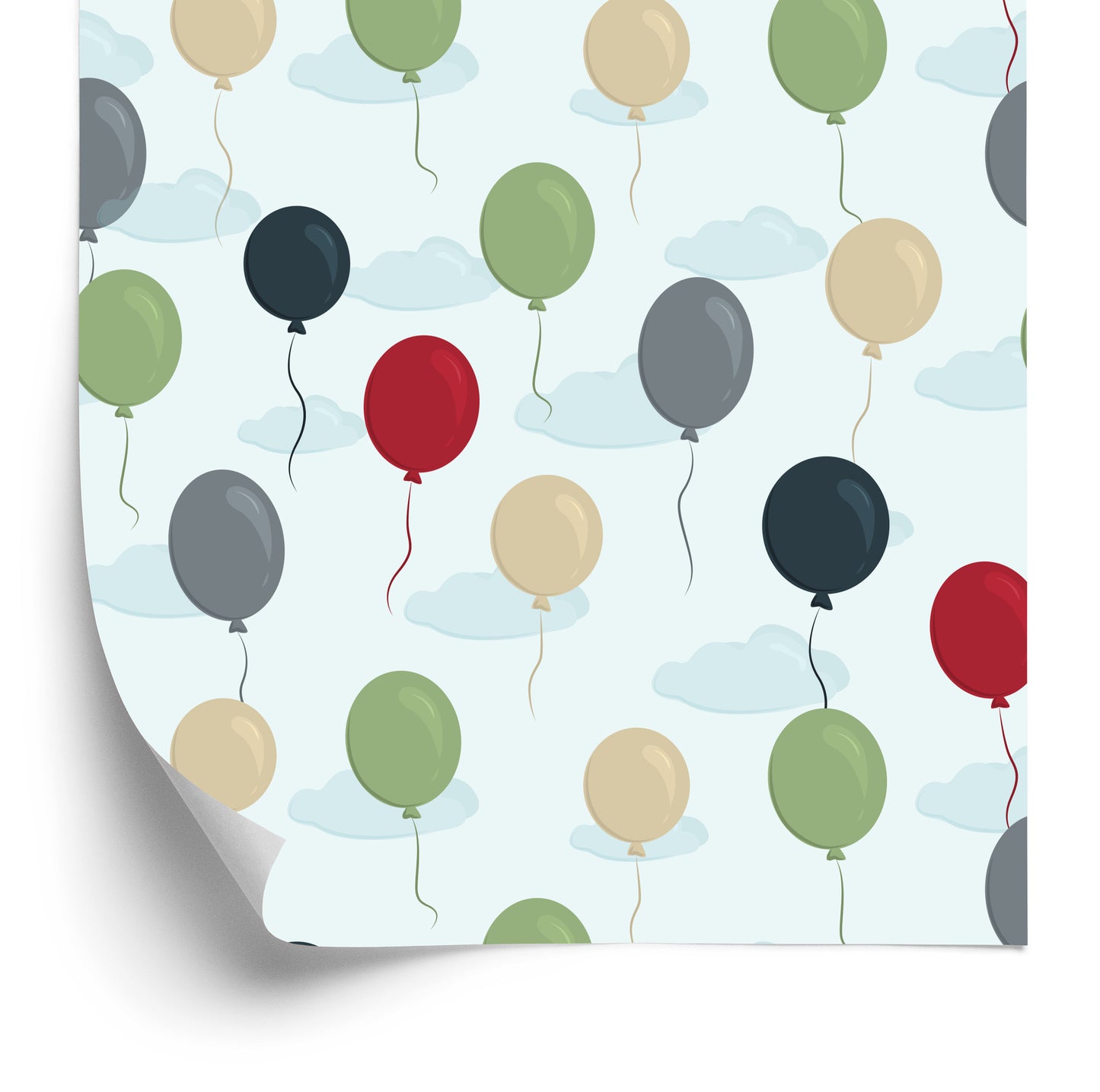 Wallpaper Balloons With Clouds In The Background